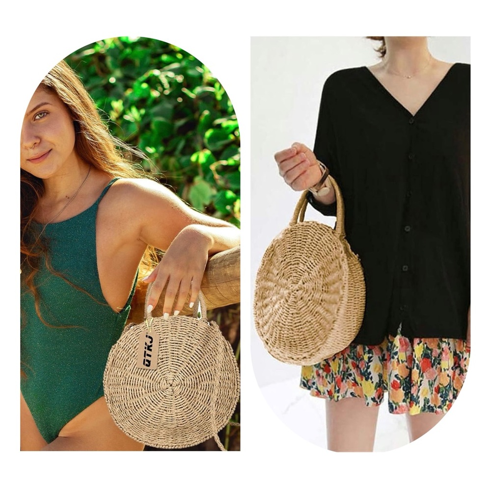 Rattan Round Straw Crossbody bag *NWT*